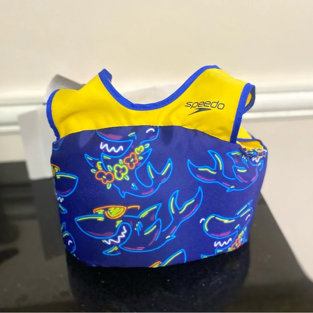 Kids Yellow & Blue Swim Vest with Safety Buckle